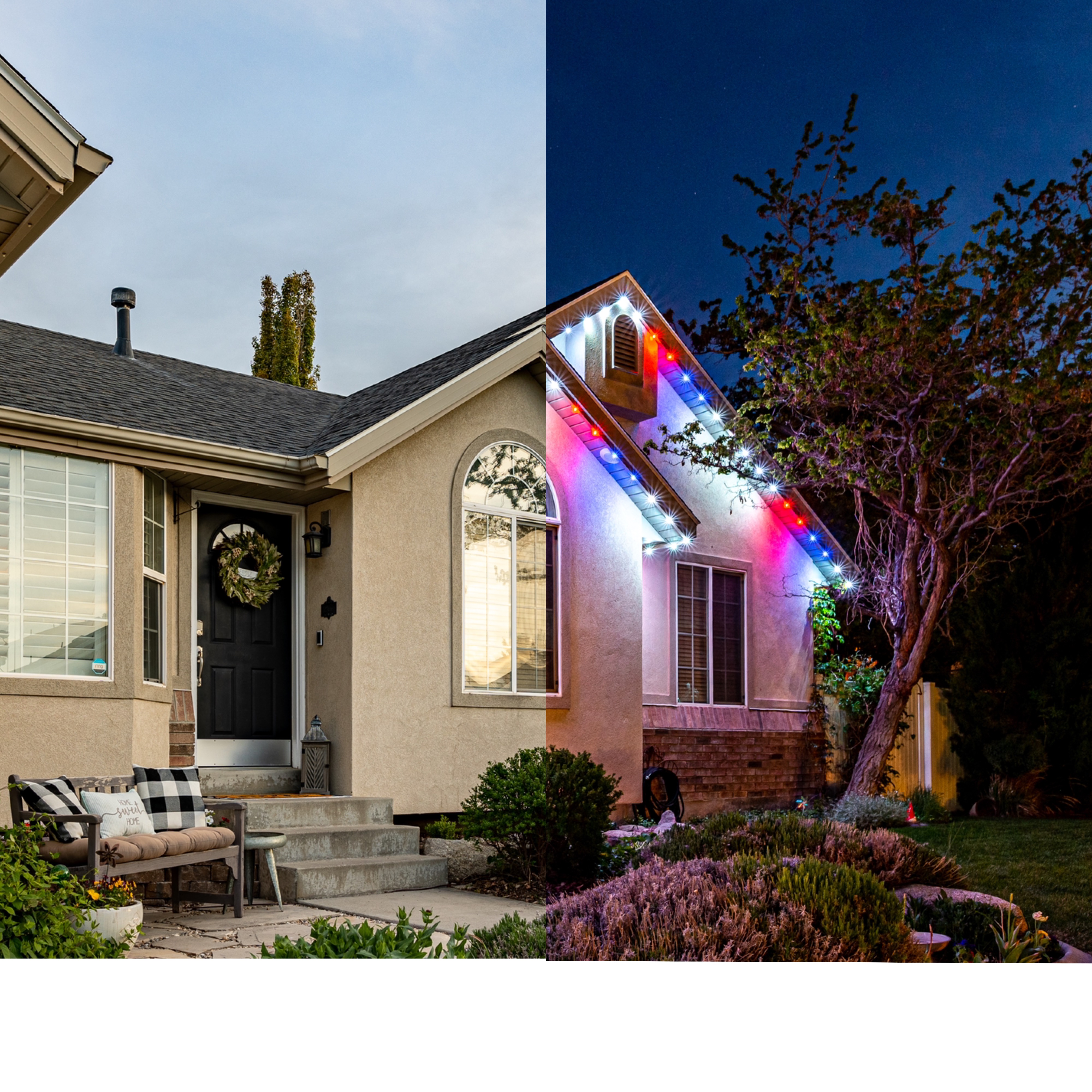 Central Nebraska home with LED accent lighting